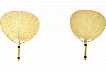 Pair of Wall Lamps Uchiwa by Ingo Maurer for M Design, 1970s