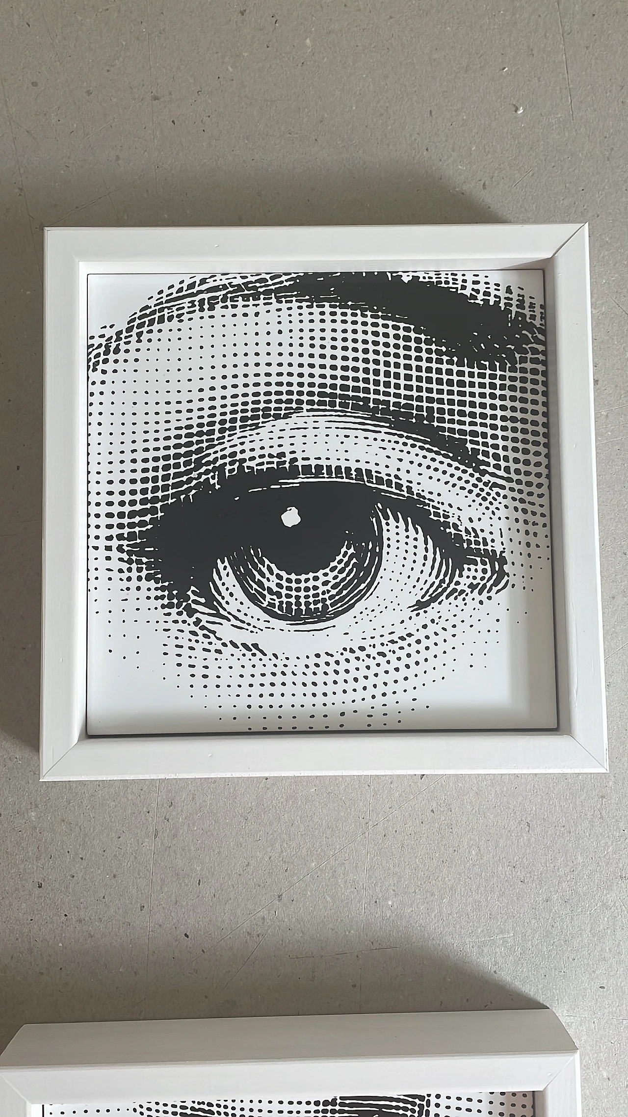 Pair of Fornasetti tiles framed 5