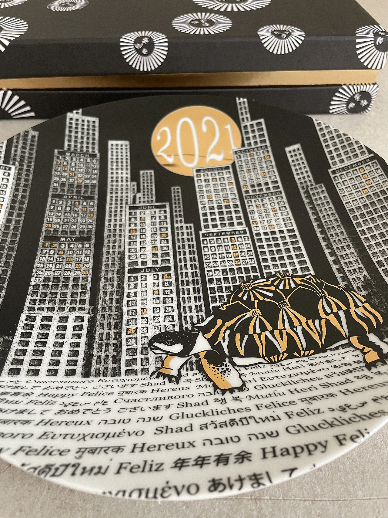 Fornasetti's 2021 Calendar plate numbered 3