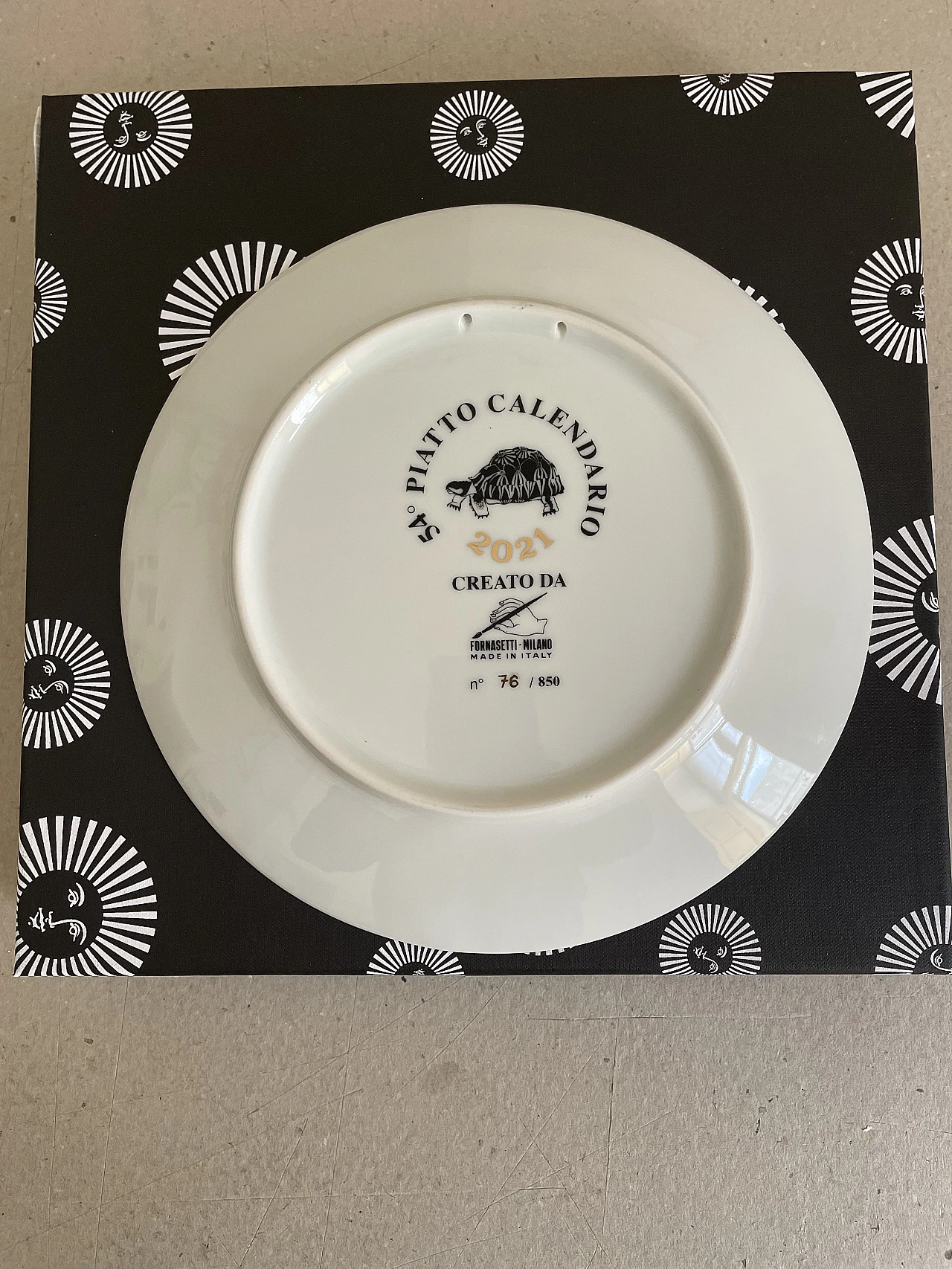 Fornasetti's 2021 Calendar plate numbered 4