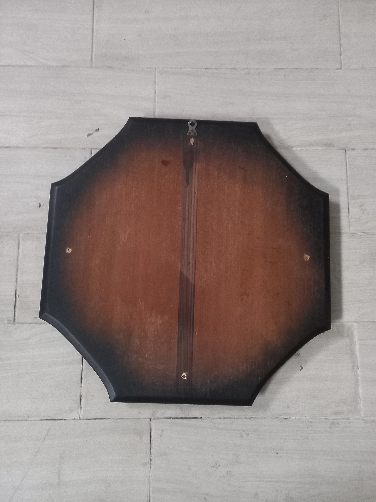 Rosewood octagonal mirror, 1960s 2