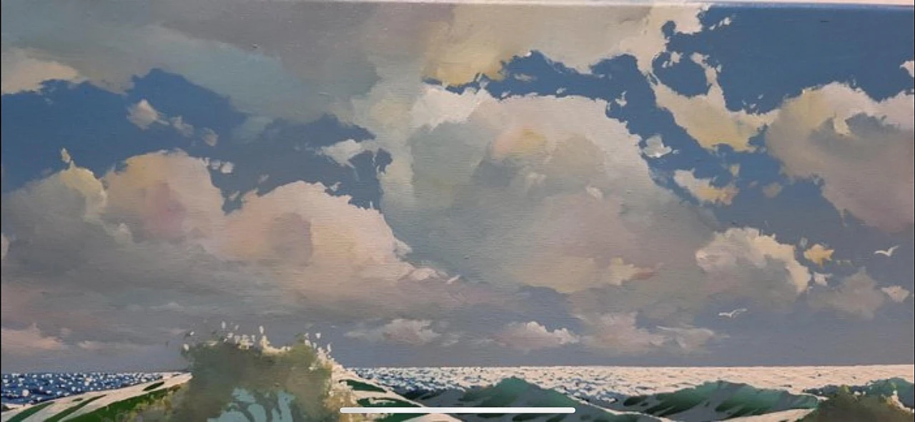 Cloudy Day at the Sea by Ihor Tomin, oil on canvas, 2000s 6