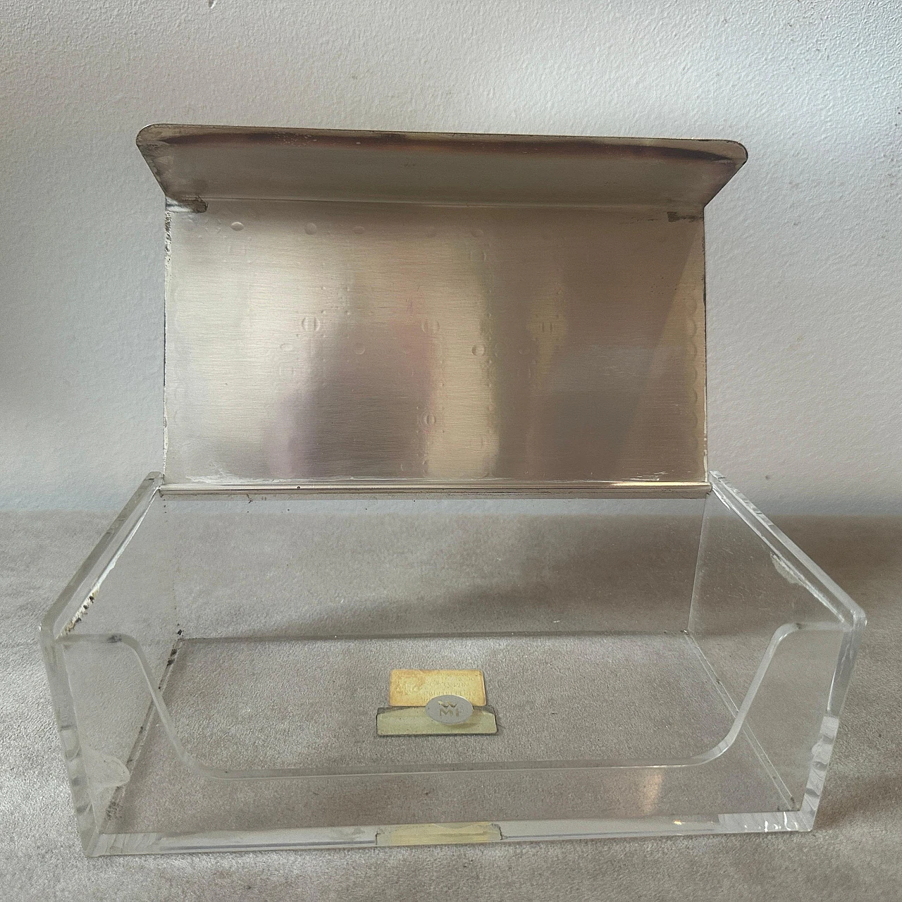 Silver-plated and plexiglass vanity box, 1980s 5