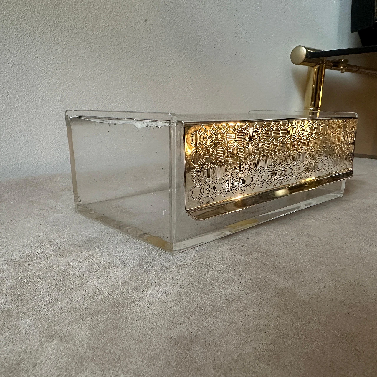 Silver-plated and plexiglass vanity box, 1980s 8