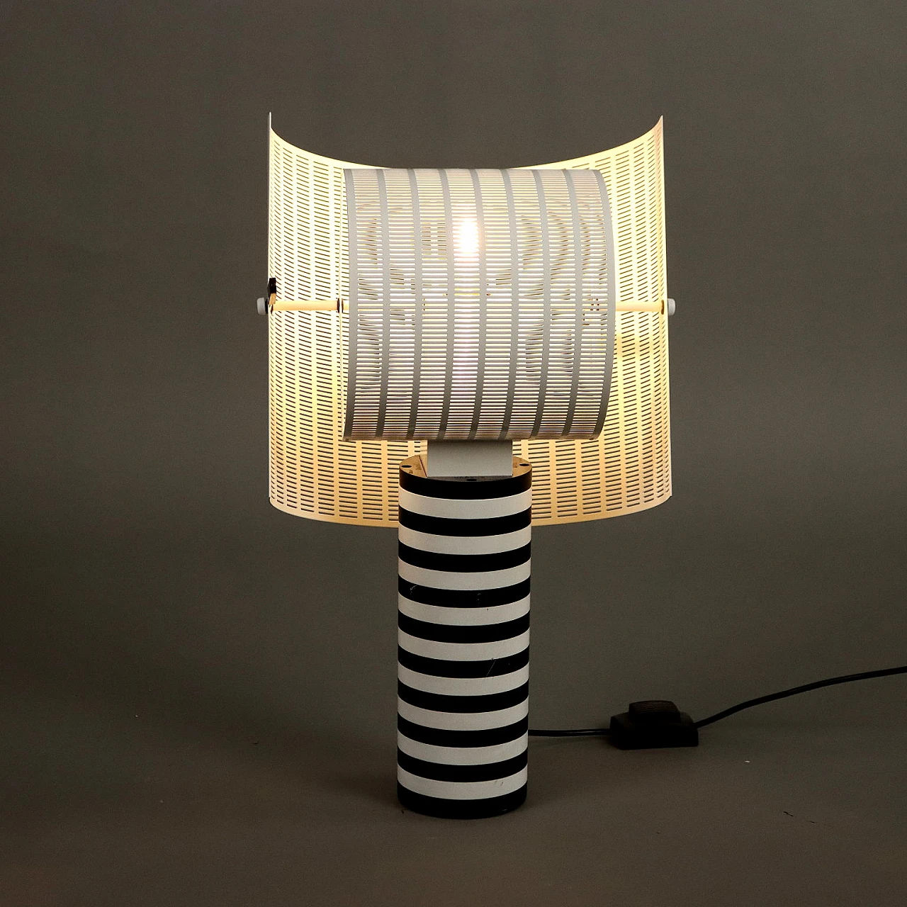 Shogun table lamp in steel by Mario Botta for Artemide, 1980s 1