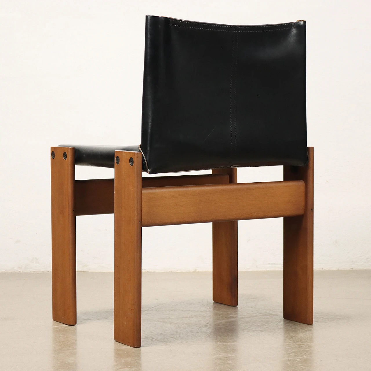 4 Monk chairs in beechwood by Afra and Tobia Scarpa for Molteni, 1980s 8