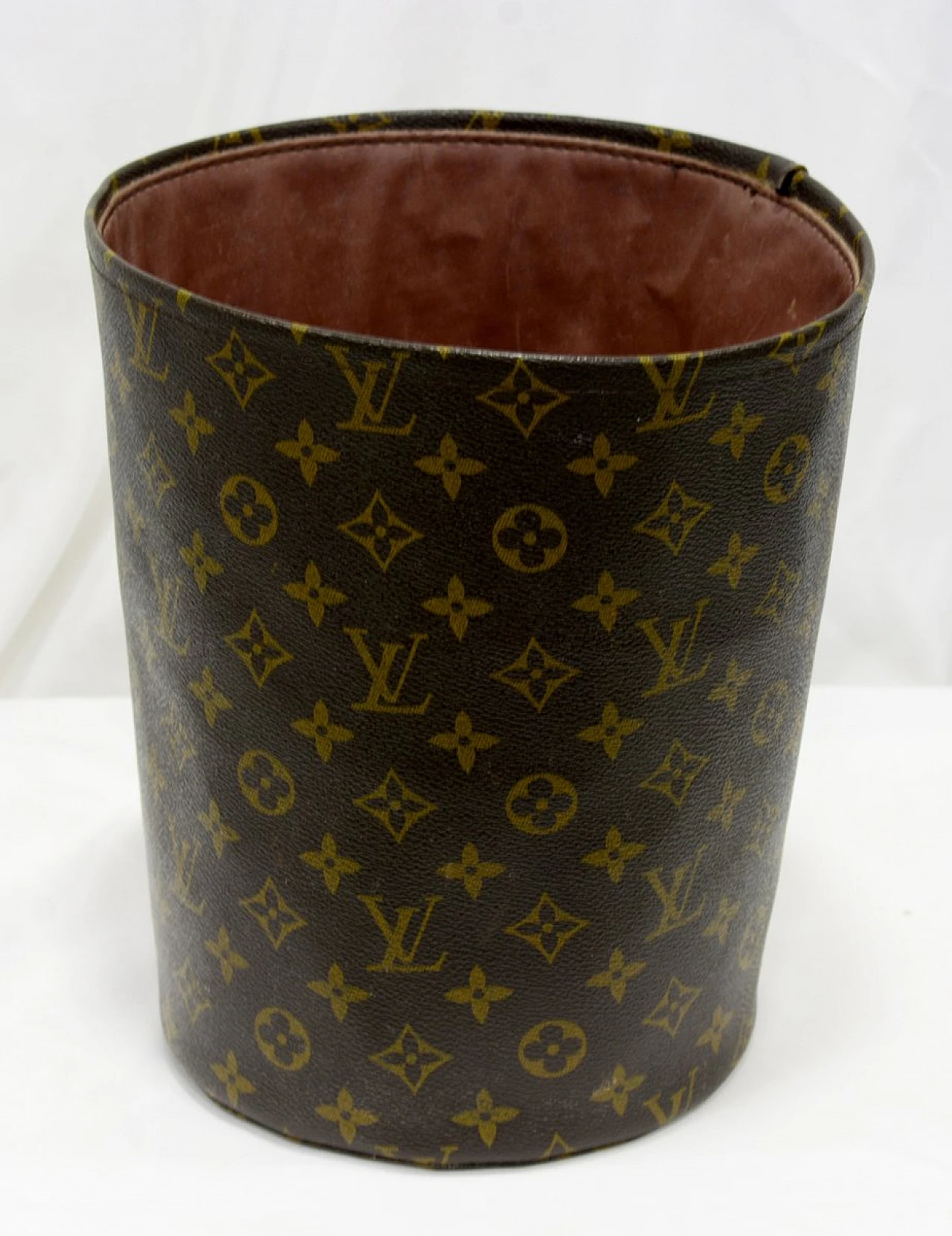 Cestino da ufficio in pelle con monogramma di Louis Vuitton, anni '90 2