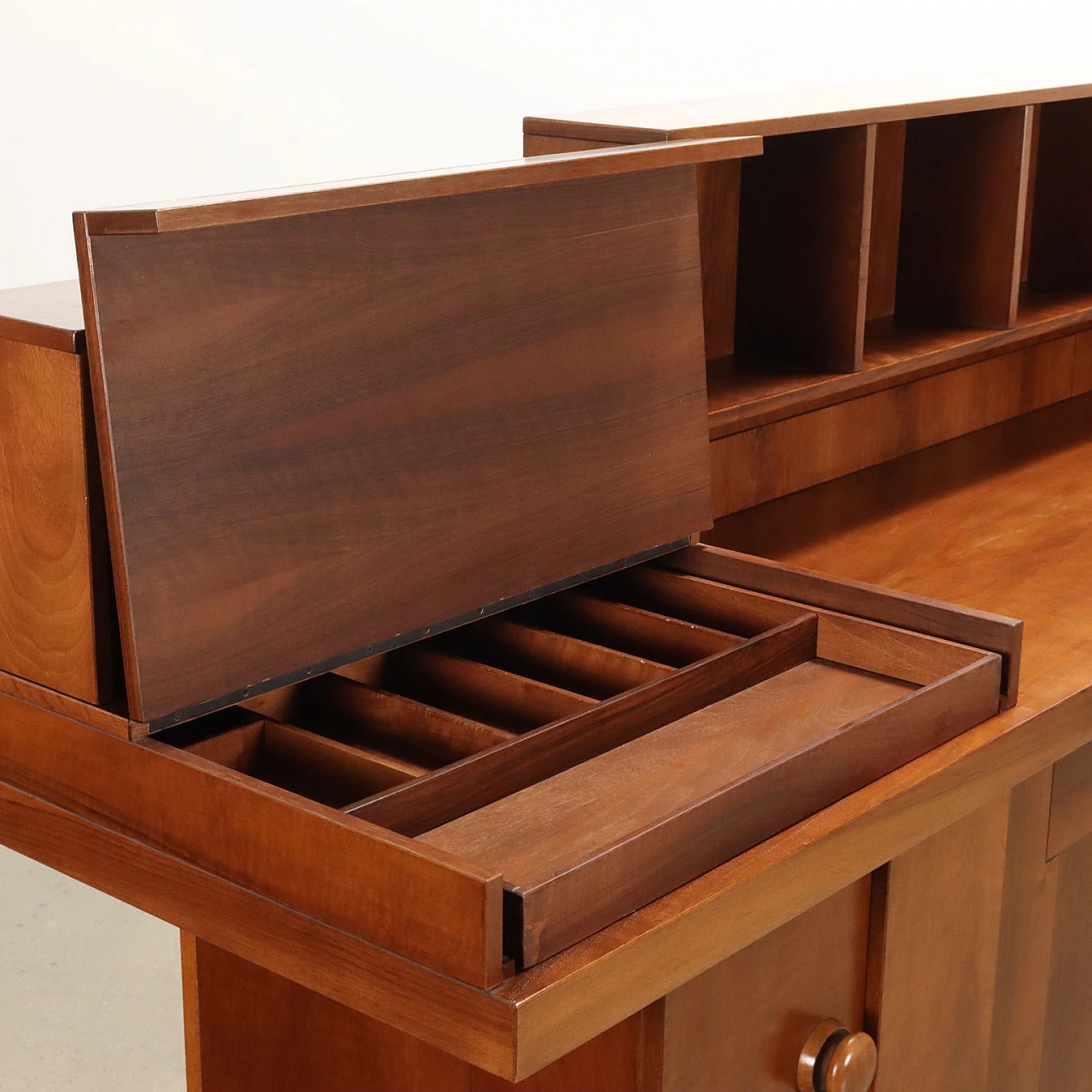 Walnut veneered cabinet by Silvio Coppola for Bernini, 1960s 3