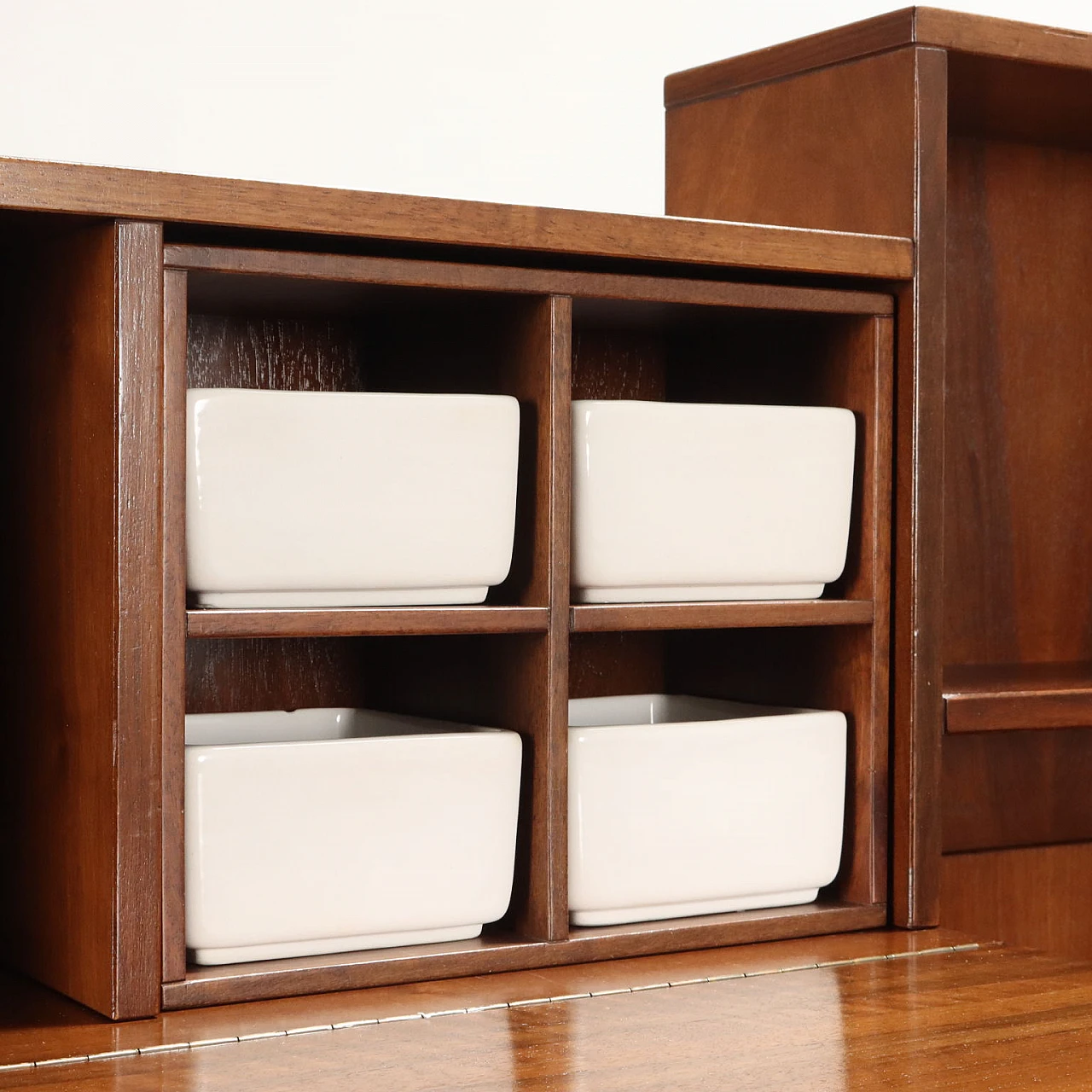 Walnut veneered cabinet by Silvio Coppola for Bernini, 1960s 7