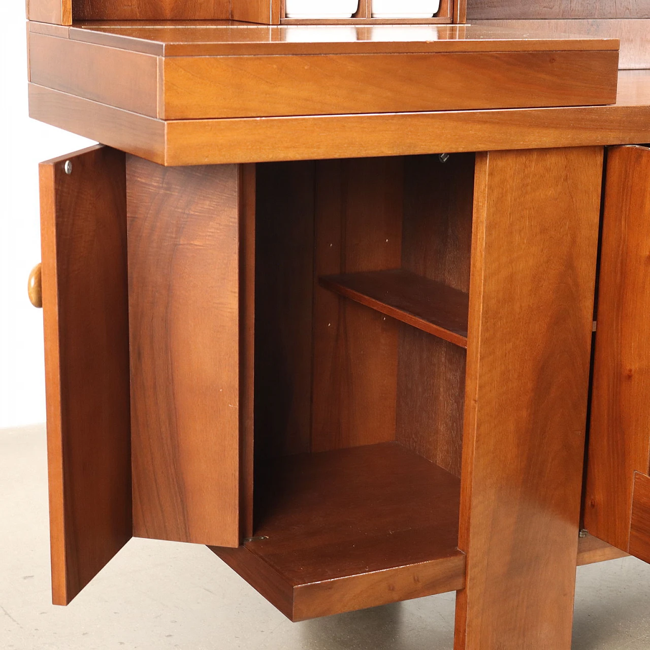 Walnut veneered cabinet by Silvio Coppola for Bernini, 1960s 10