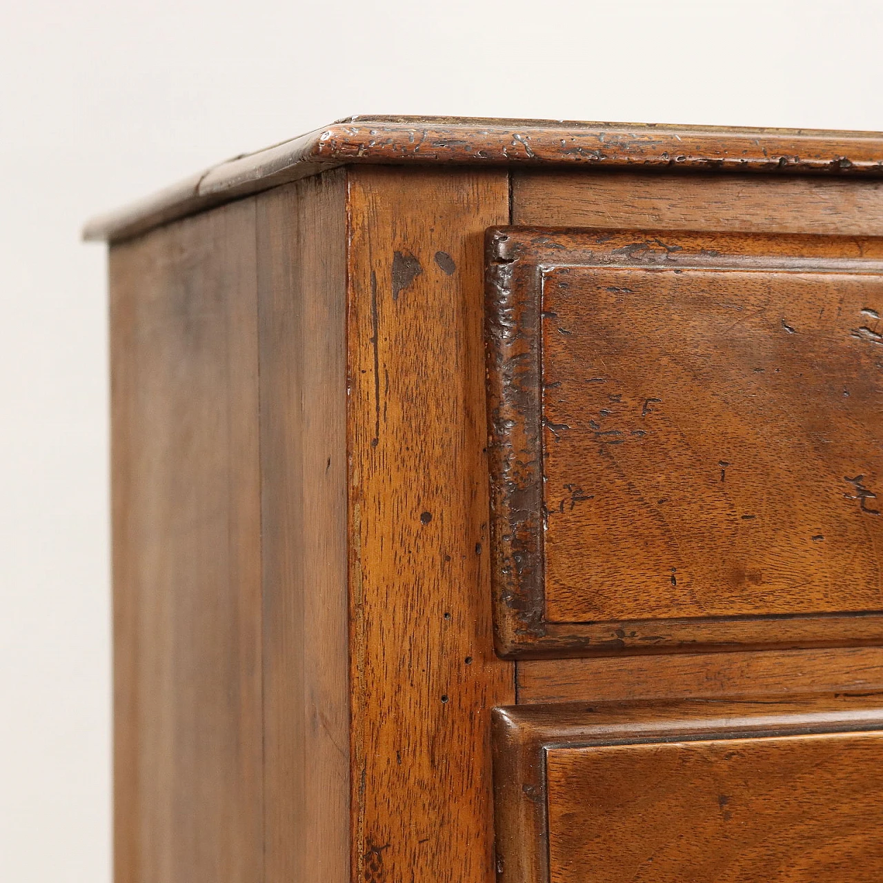 Fir & walnut Directoire nightstand with pair of drawers, 18th century 5