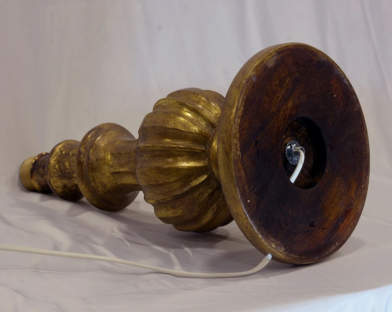 Wooden bedside table lamp, 1990s 2