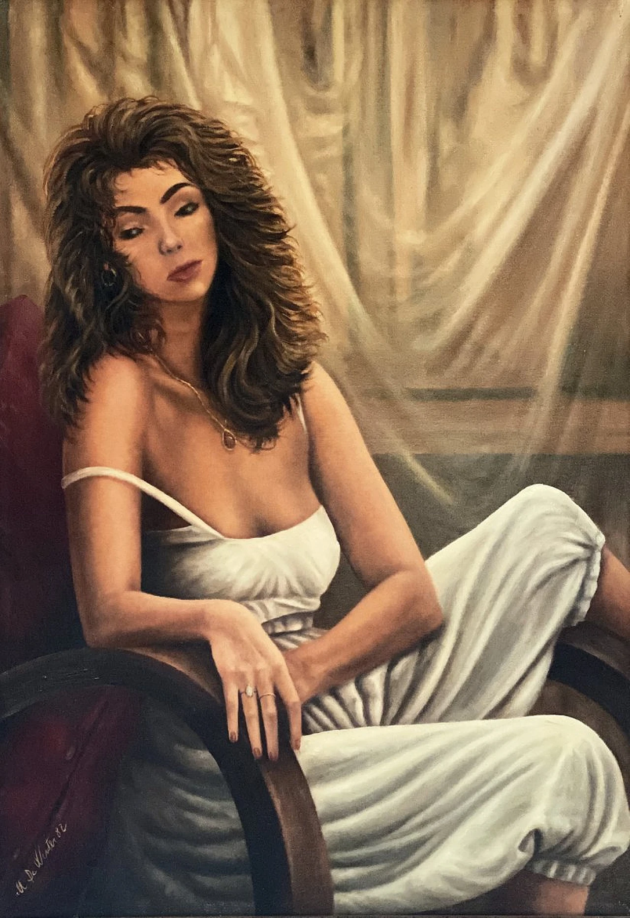 Flavia by Max De Winter, oil on canvas, 1980s 2