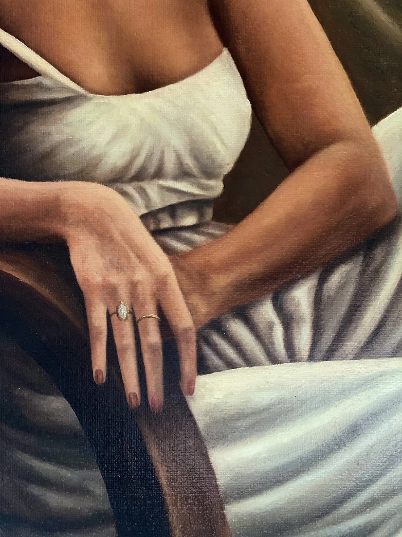 Flavia by Max De Winter, oil on canvas, 1980s 4