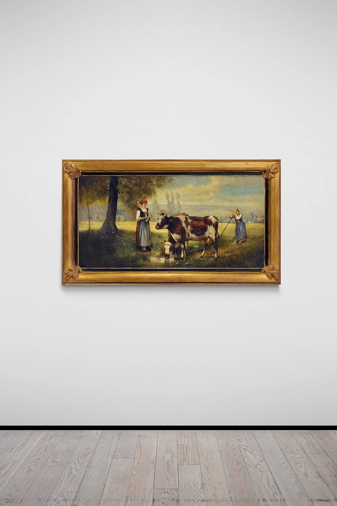 Country Scene by Emilio Pergola, oil on canvas, 1990s 2