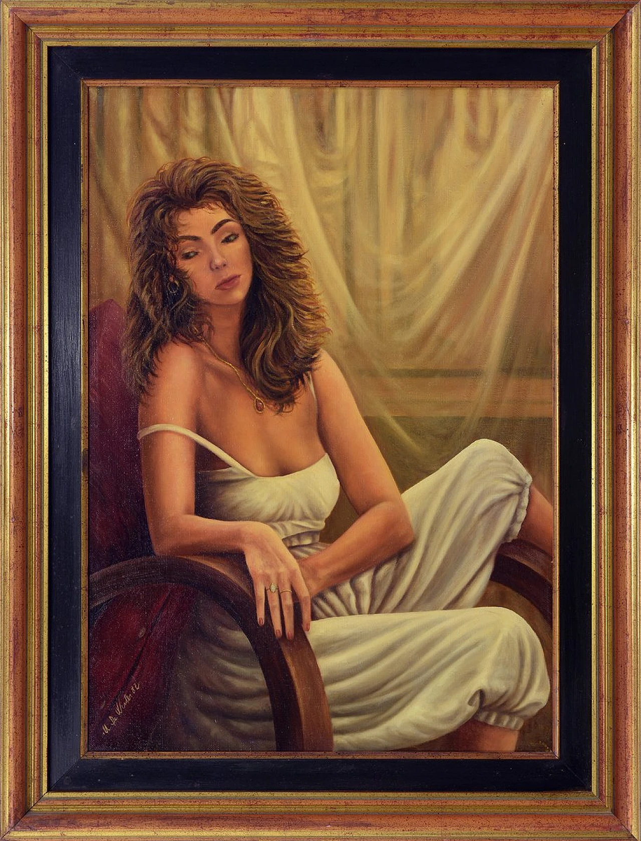 Flavia by Max De Winter, oil on canvas, 1980s 8