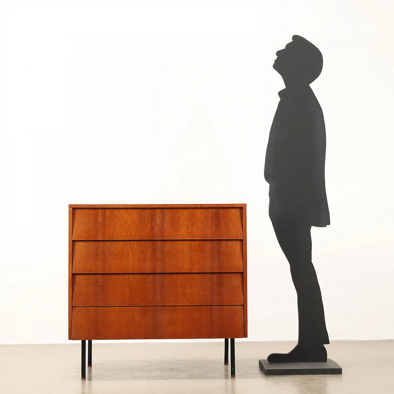 Teak veneered wooden chest of drawers by Isa Bergamo, 1960s 2