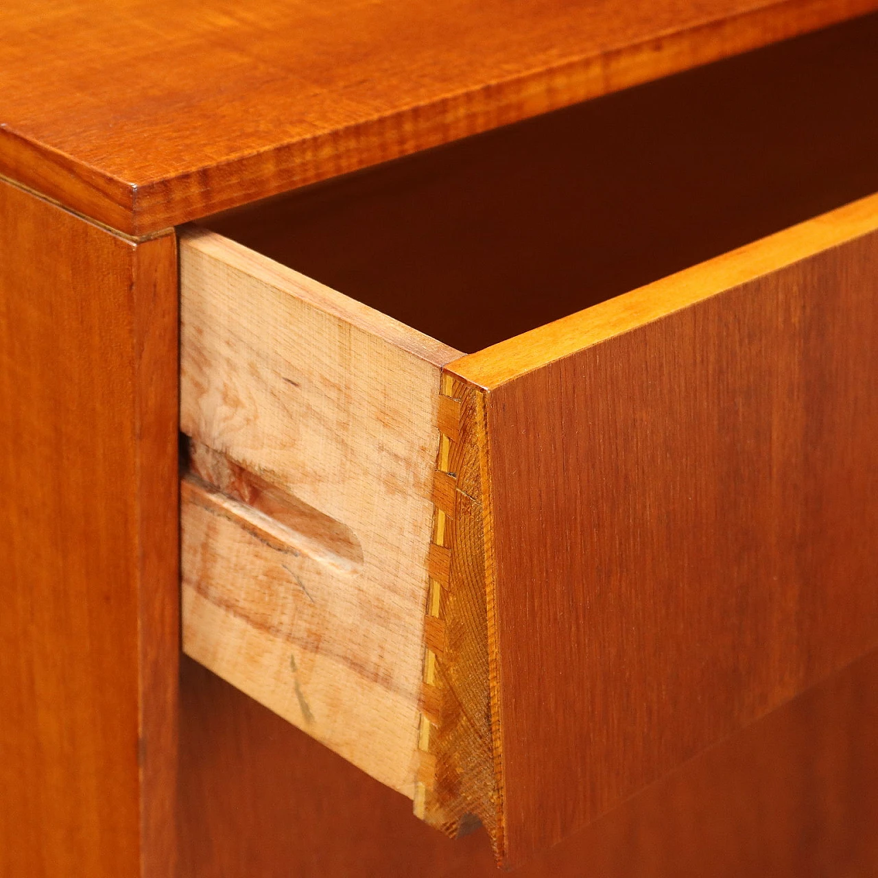 Teak veneered wooden chest of drawers by Isa Bergamo, 1960s 3