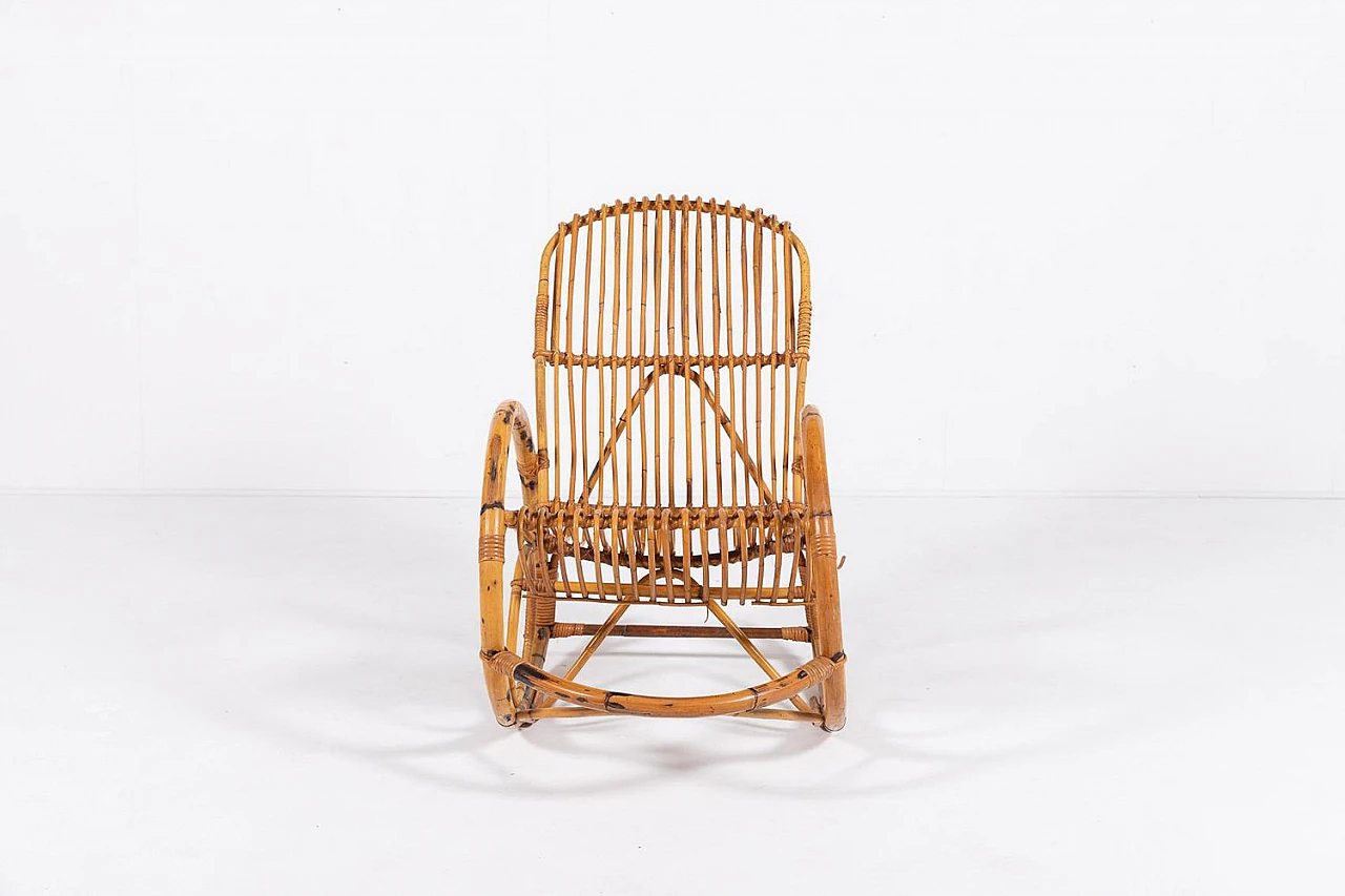 Bamboo rocking chair, 1960s 2