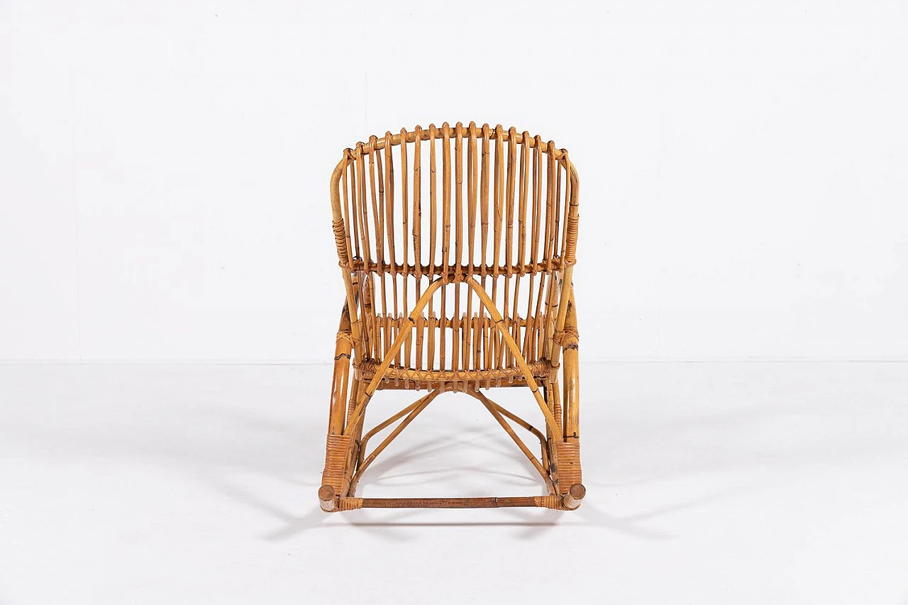 Bamboo rocking chair, 1960s 6