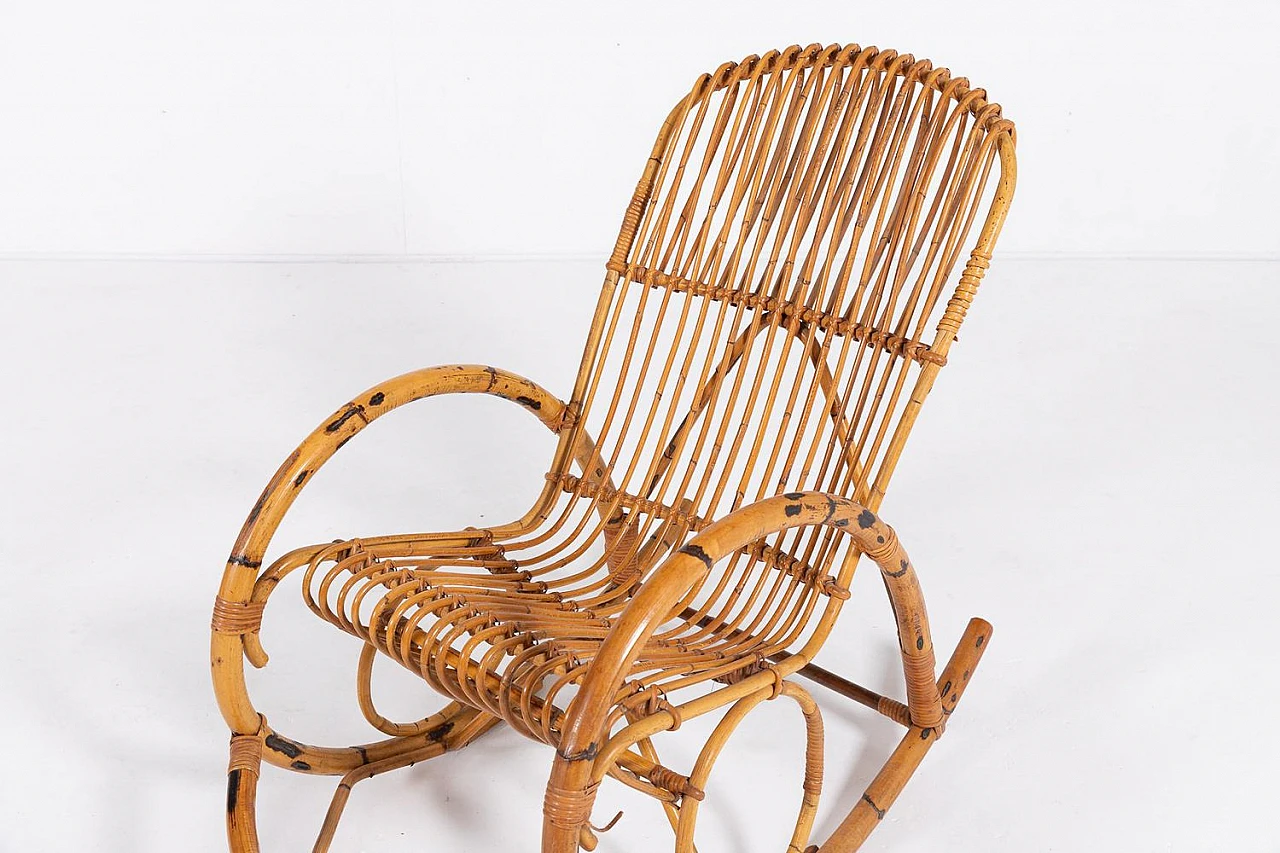 Bamboo rocking chair, 1960s 7