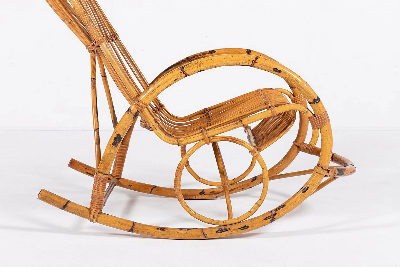 Bamboo rocking chair, 1960s 8