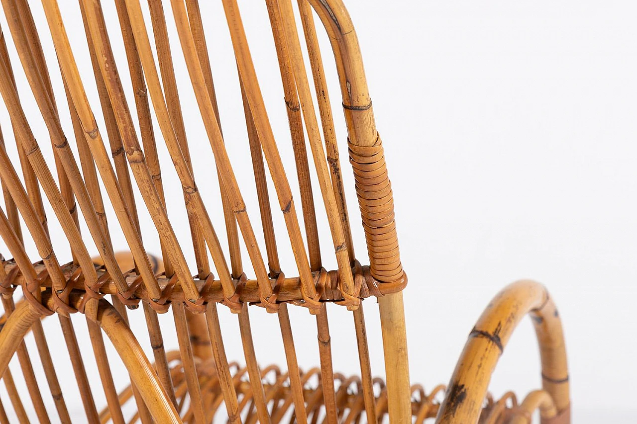 Bamboo rocking chair, 1960s 9