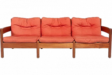 Scandinavian Sofa in wood and fabric, 1980s