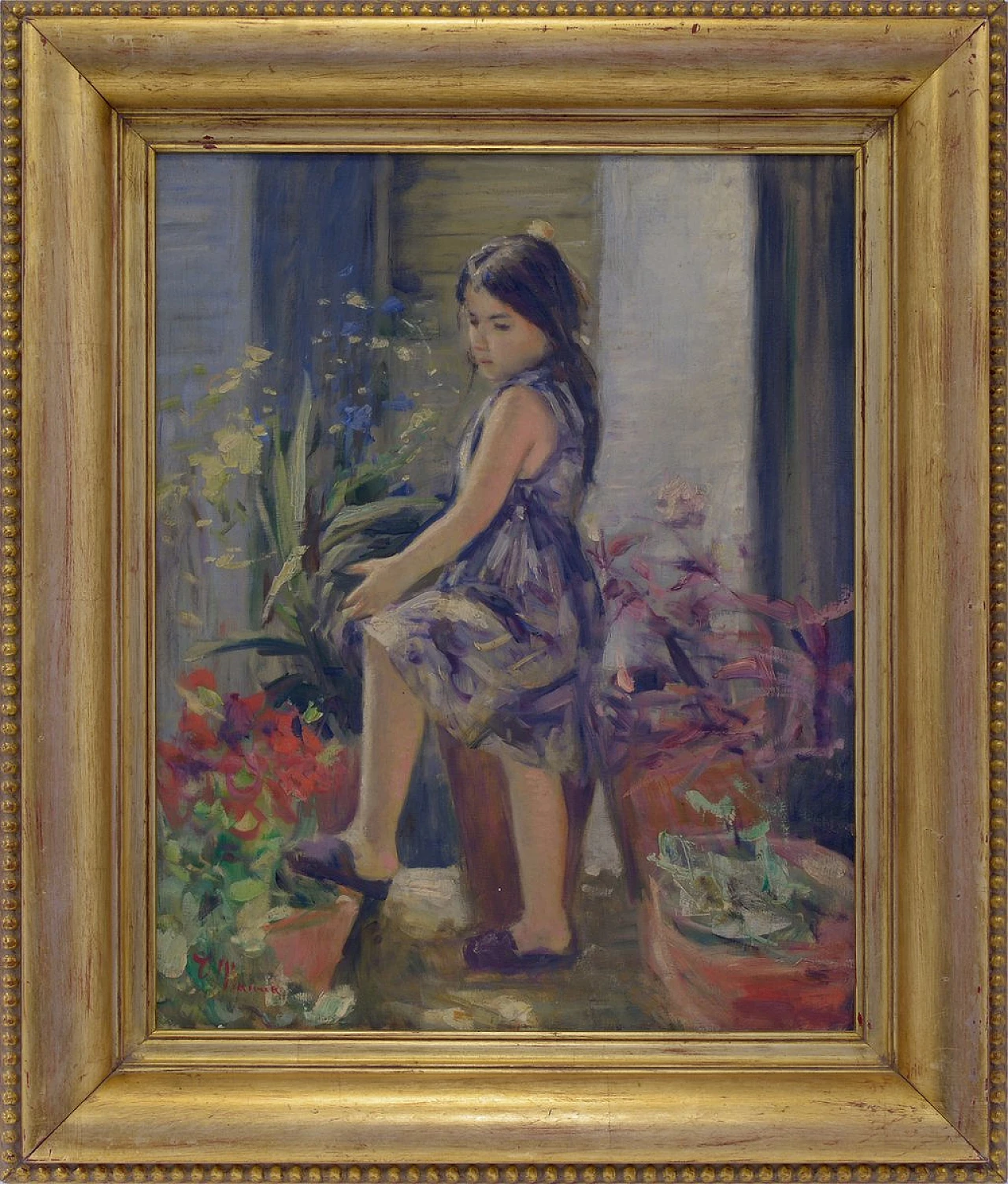 Scenes by Tonino Manna, oil on canvas with frame, 1990s 1