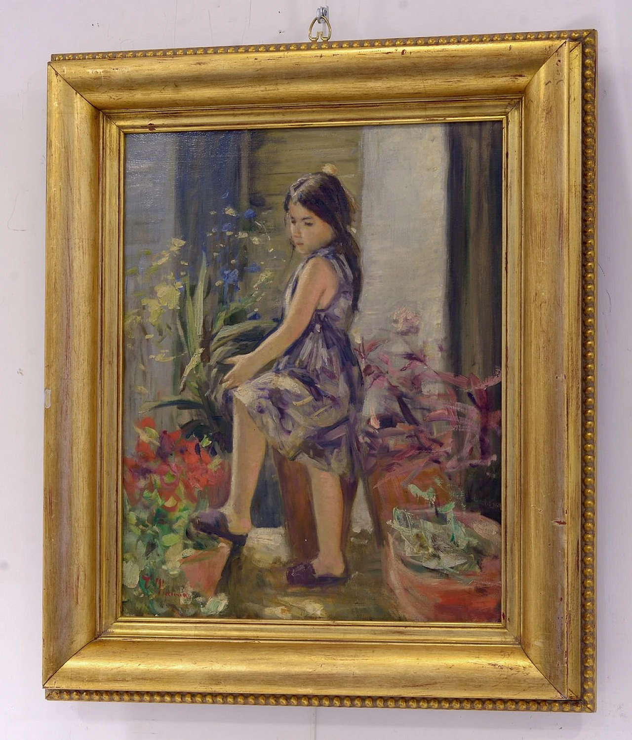 Scenes by Tonino Manna, oil on canvas with frame, 1990s 3