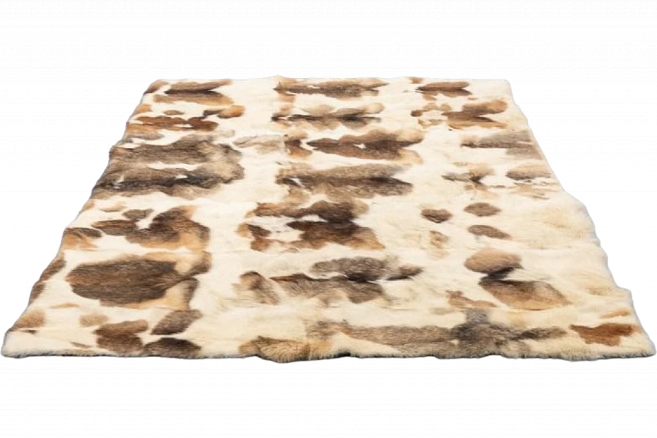 Fur blanket rug by Pietro Bruno, late 20th century 8