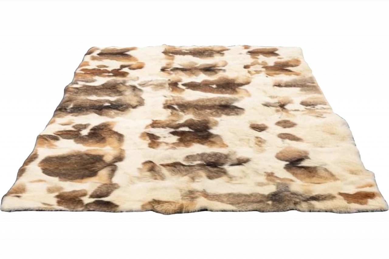 Fur blanket rug by Pietro Bruno, late 20th century 9