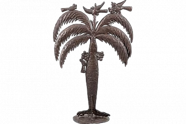 Wrought metal lamp Palm tree by Atelier Marolles, late 20th century