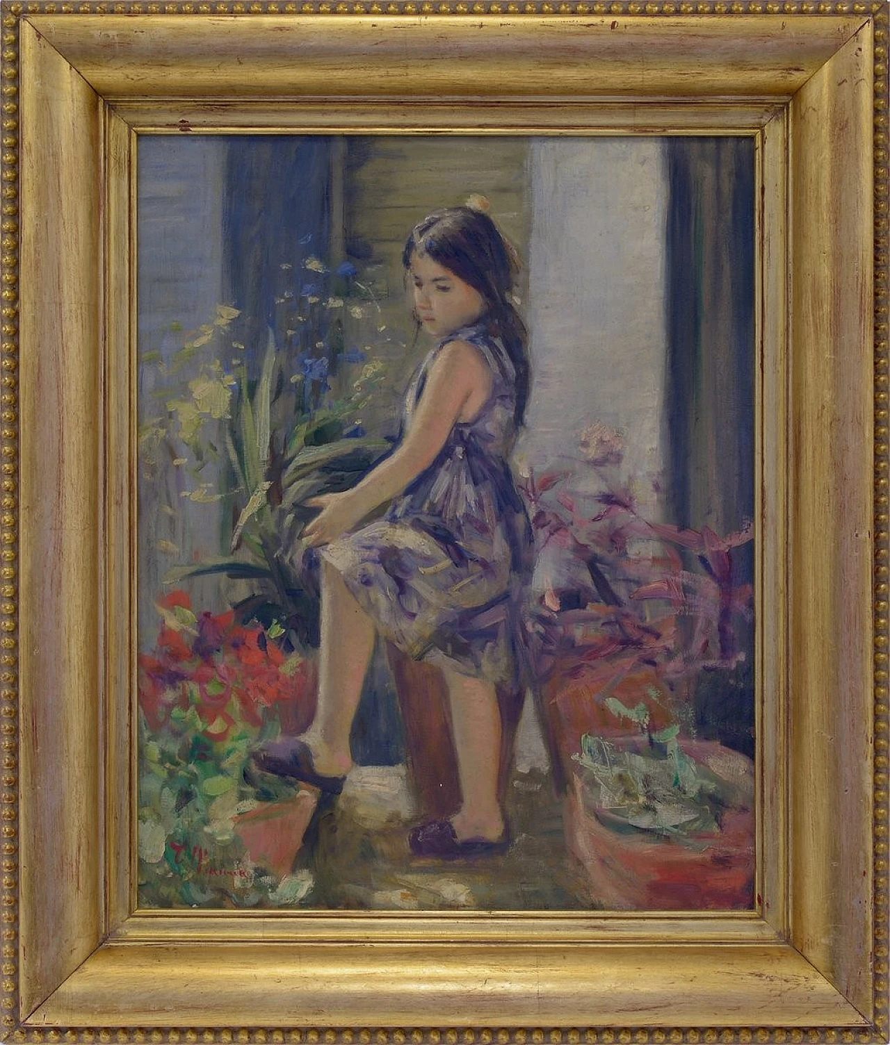 Scenes by Tonino Manna, oil on canvas with frame, 1990s 6