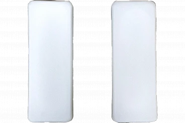 Pair of opaline glass wall lights, 1950s