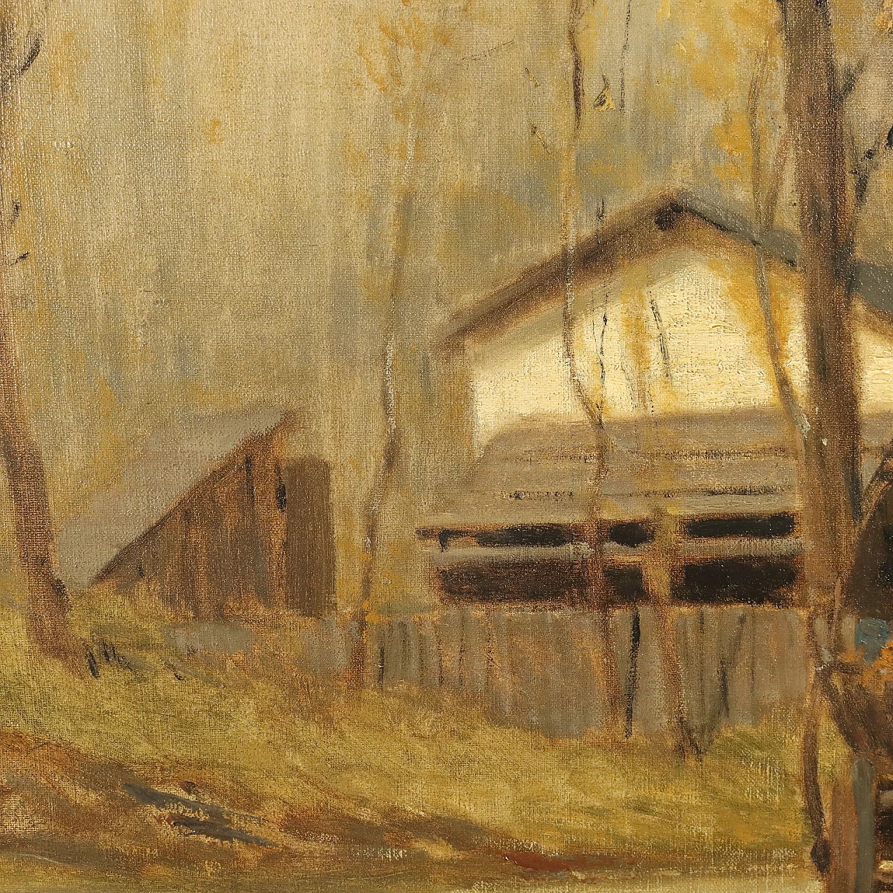 Painting by Antal Berkes, oil on canvas, early 20th century 6