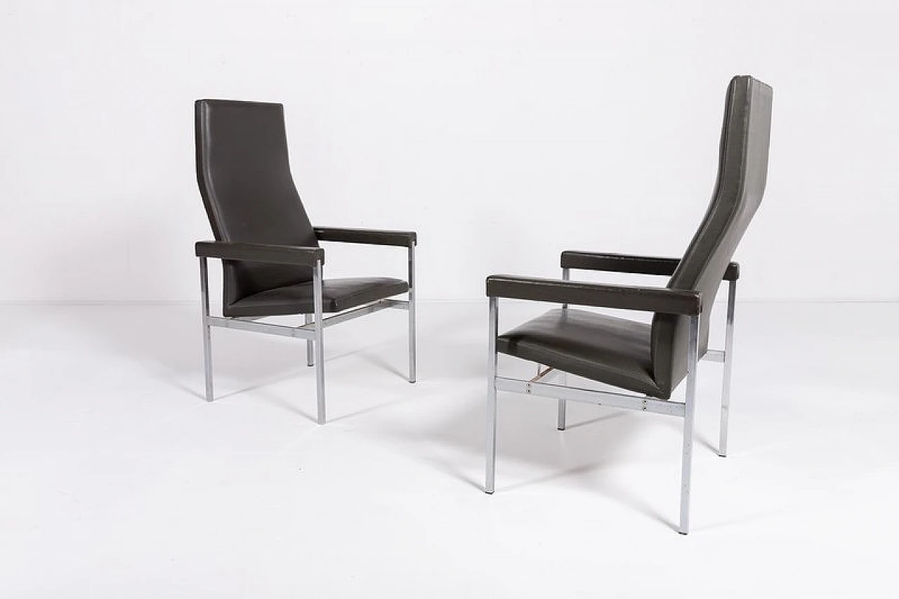 Coppia di poltrone con schienale alto di Fritz Hansen, anni '80 8