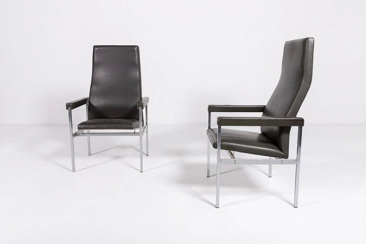 Coppia di poltrone con schienale alto di Fritz Hansen, anni '80 9