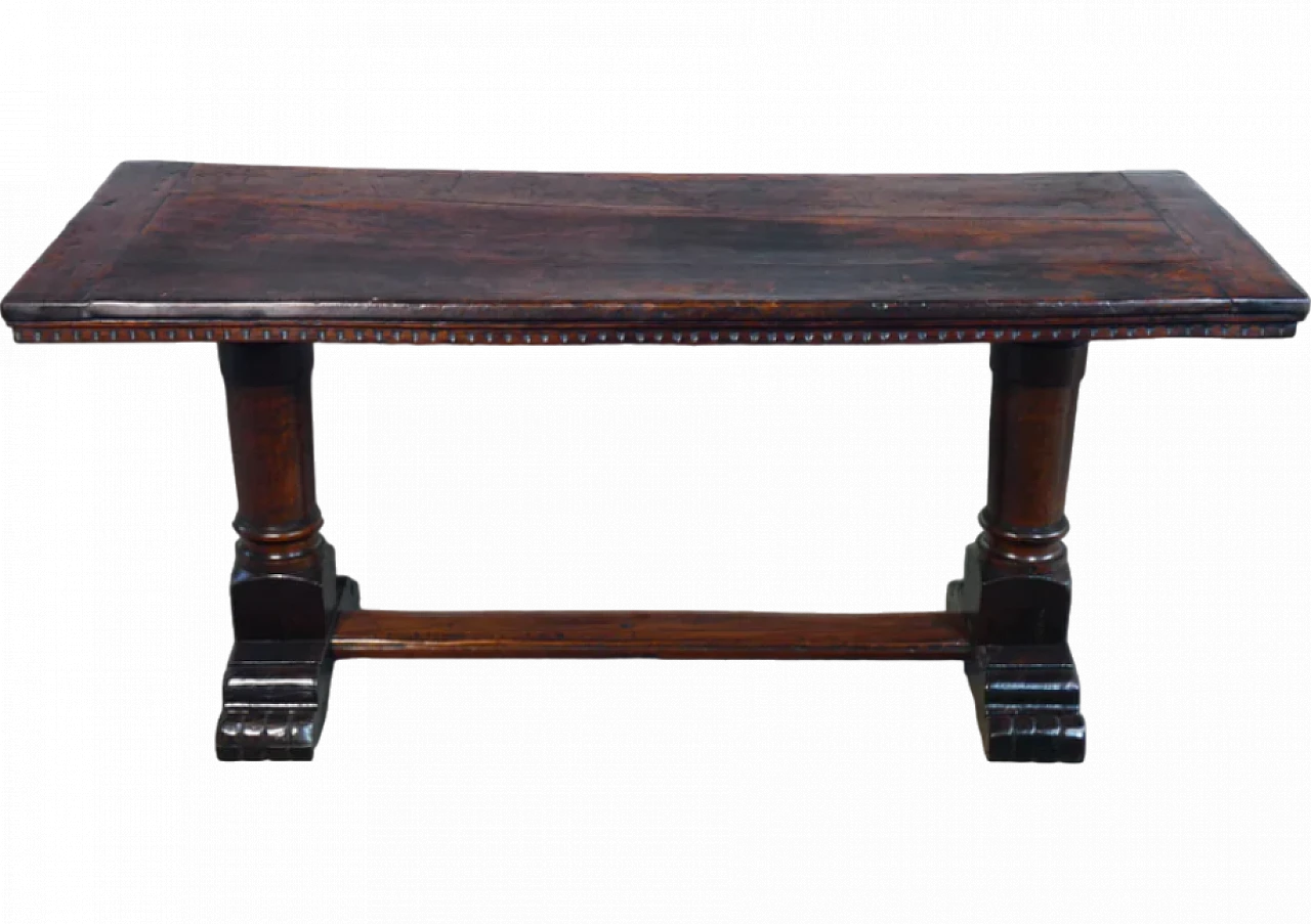 Solid walnut table, 18th century 8