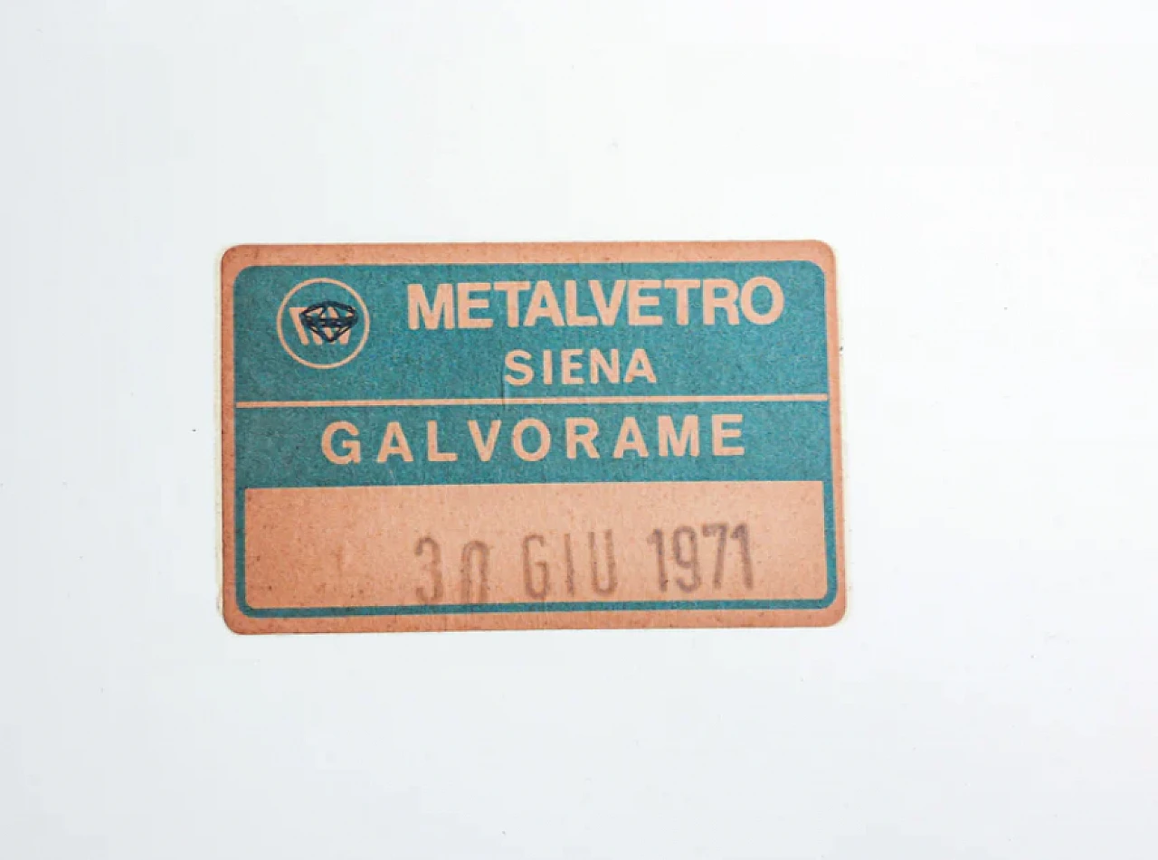 Specchio da parete di Metalvetro Galvorame, anni '70 8