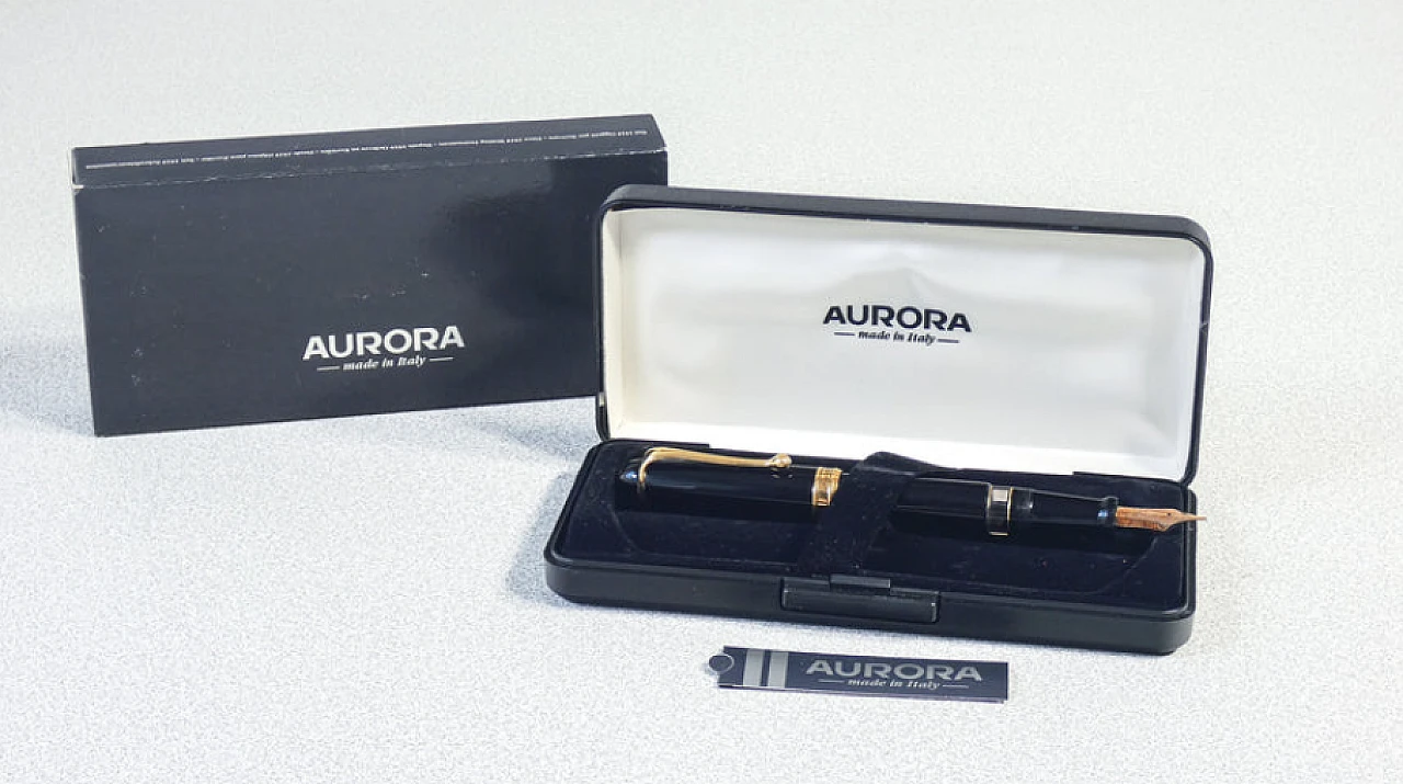 Aurora 88 fountain pen in celluloid and metal, late 20th century 1