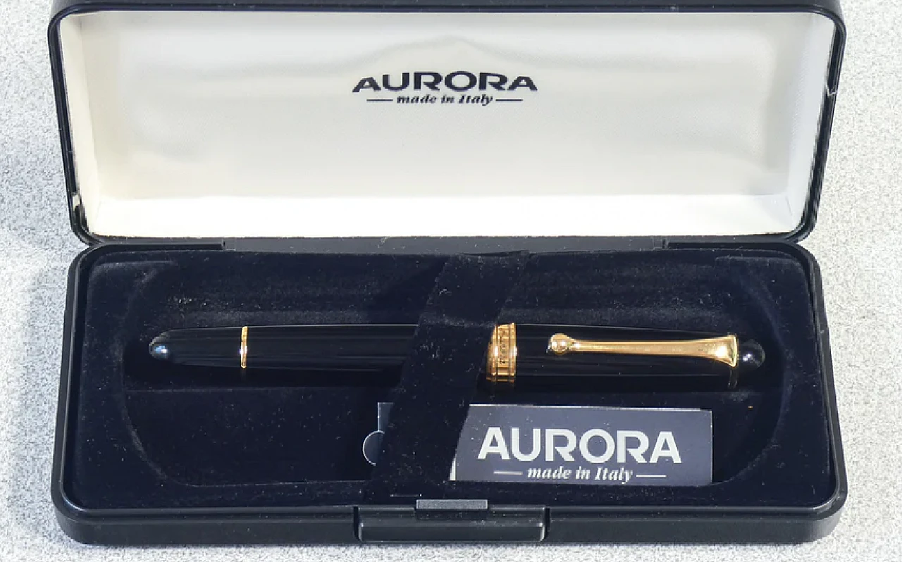 Aurora 88 fountain pen in celluloid and metal, late 20th century 9