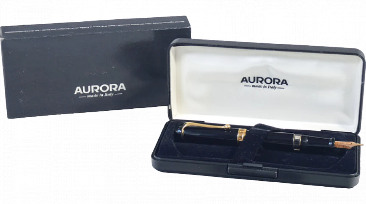 Aurora 88 fountain pen in celluloid and metal, late 20th century 13