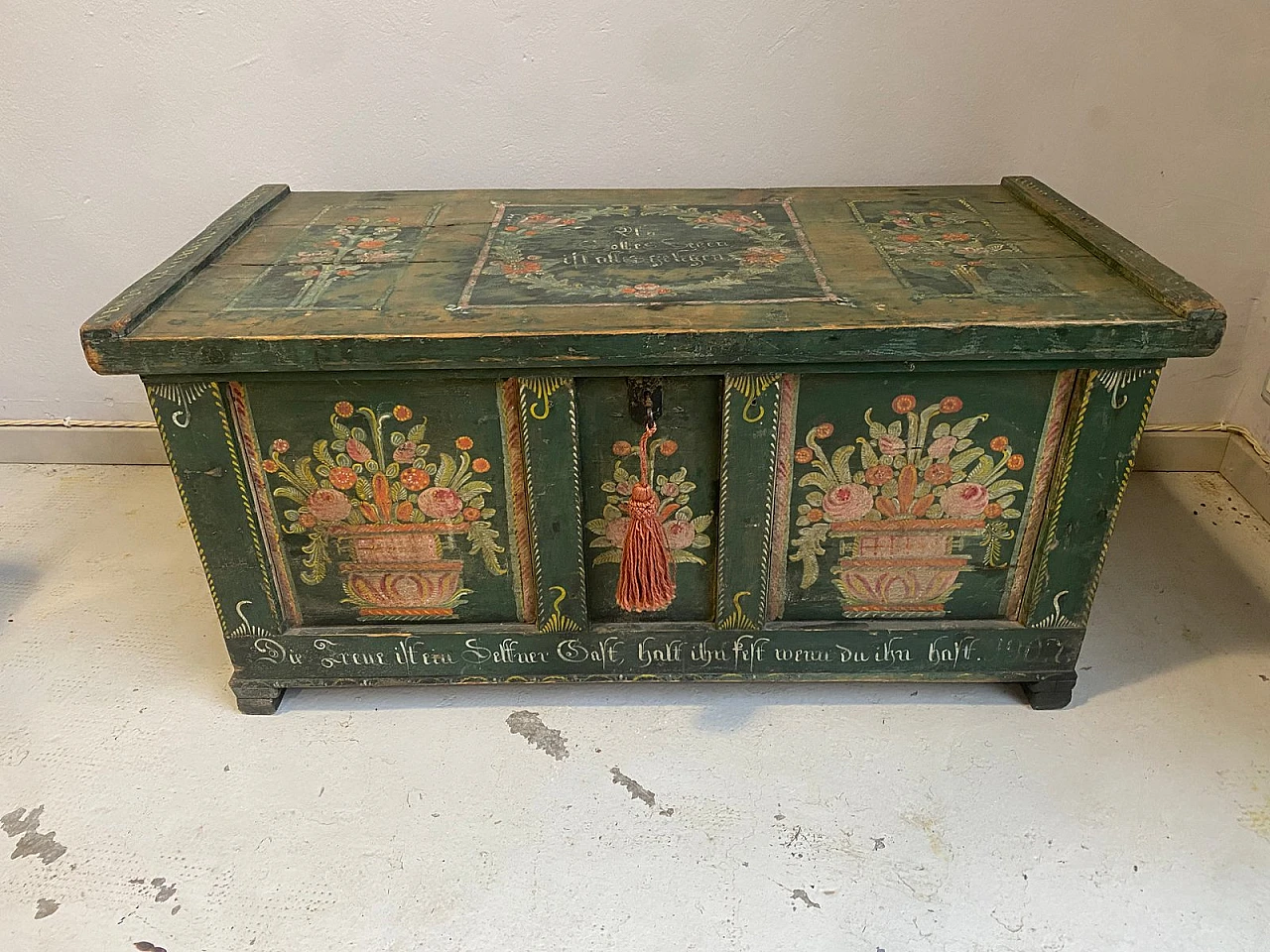 Tyrolean Painted Wedding Chest 1