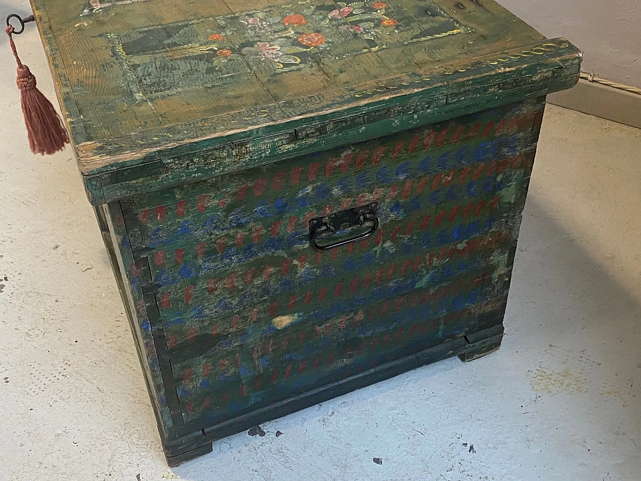 Tyrolean Painted Wedding Chest 5