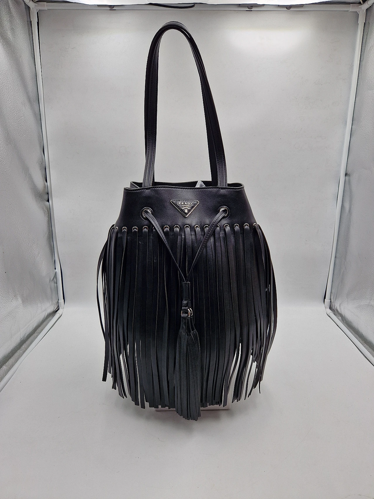 Fringed leather bag by Prada, 2000s 2