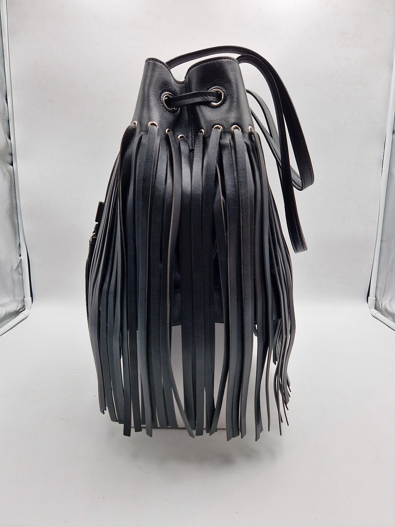 Fringed leather bag by Prada, 2000s 8