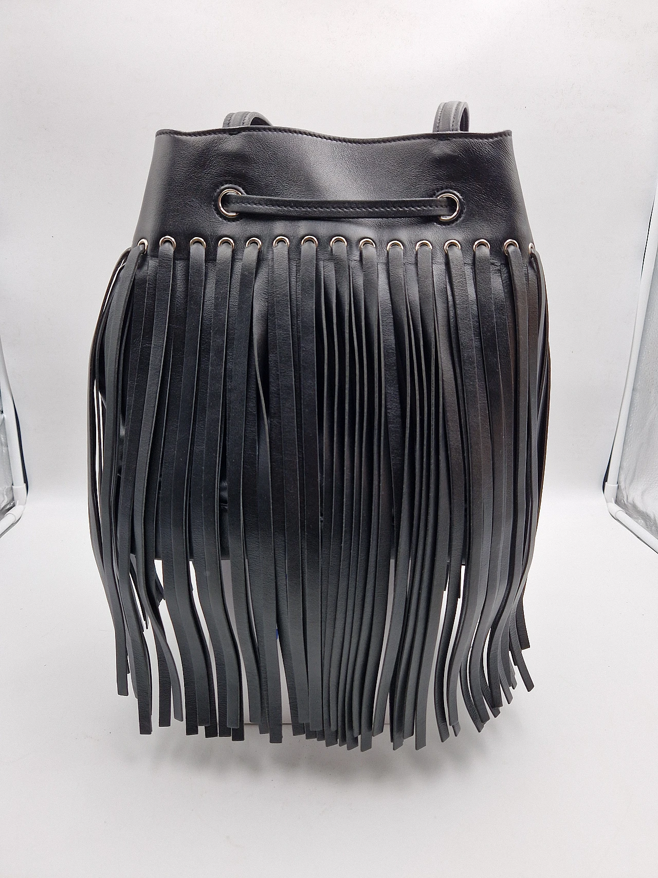 Fringed leather bag by Prada, 2000s 10