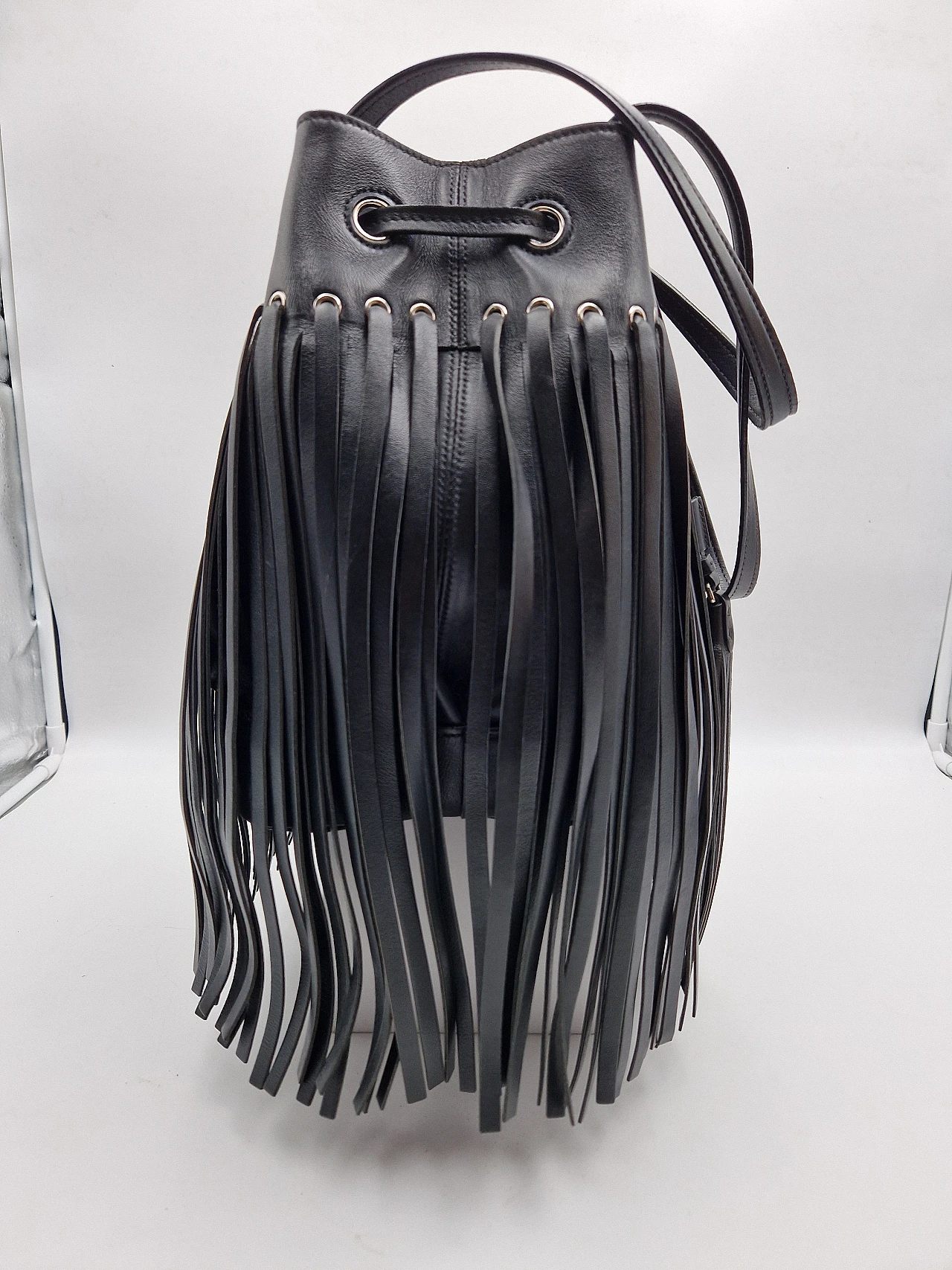 Fringed leather bag by Prada, 2000s 11