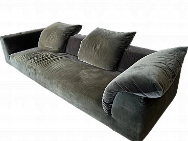 Absolu sofa by Edra in green velvet, 2000s